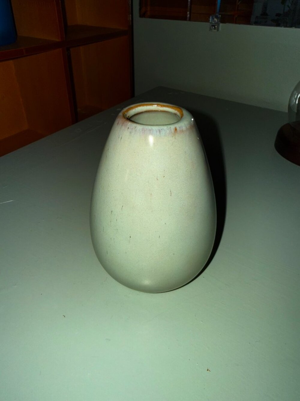 Sea Foam Green Ceramic Glazed Flower Vase, Bud Vases, 4" x 3" Set of 2 - Picture 3 of 6